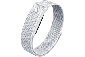 BananaHome Stretch Nylon Loop Band Compatible with Google Fitbit Air, Breathable Replacement Sport Strap, Adjustable Replacement Strap Compatible with Fitbit Air Fitness Tracker，White