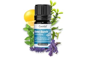 ‎CASIDA Casida® Atme durch Duftmischung ätherische Öle mit Eukalyptusöl, Pfefferminzöl, Fichtennadelöl, Zitronenöl, Lavendelöl- befreit die Atemwege - 5 ml - Aus der Apotheke