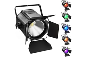 Oloaxolx 200 W COB LED Par reflector RGBWA+UV DJ luz de escenario con válvulas de protección, blanco frío-calor par reflector DMX512/coche/sonido luces disco para concierto fiesta iglesia boda