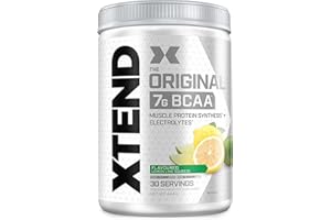 SCIVATION Poudre XTEND Original aux BCAA - citron/citron vert | complément alimentaire aux acides aminés ramifiés | 7 g de BCAA + électrolytes pour récupération et hydratation | 30 portions