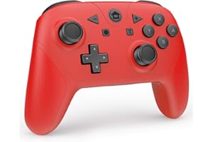 YCCTEAM Wireless Controller for Switch/Switch Lite,Wireless Switch Pro Controller Remote Gamepad Joystick with NFC/Turbo/ 6 Gyro Axis/Dual Vibration-Red