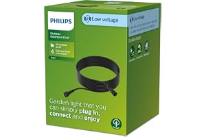GardenLink lågspänningskabel för utomhusbruk, 10 m, 24V, svart, vattentät enligt IP67
