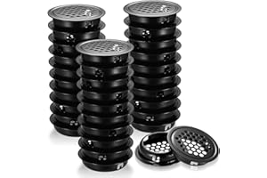 ZHENGYYUU 32 okrągłe otwory z siatki wentylacyjnej, 35mm okrągła pokrywa ze stali nierdzewnej kratka wentylacyjna kratka wentylacyjna do szafki kuchennej i łazienkowej