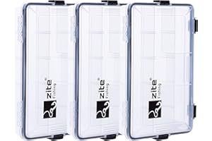 ‎ZITE Zite Wasserdicht Angelbox 27x17x5cm - Tackle Box Angelzubehör - 3er Set, Köderbox Angelboxen Angel Köder Boxen