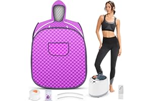 TLPEMN Sauna de Vapor Portátil, 800W & 9 Configuraciones de Temperatura y Motor de Vapor de 2L, Tela Impermeable para Desintoxicación y Relajación
