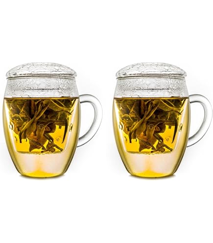 Tazza da tè in vetro borosilicato resistente al calore, teiera in