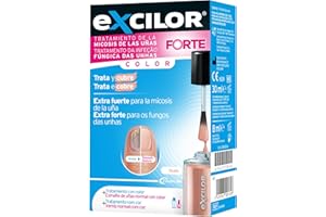 EXCILOR - Tratamiento De La Micosis De Las Uñas - Forte Color Nude - Fórmula Extra Fuerte - Tratamiento y Cobertura - Tratamiento para uñas 30 ml + Esmalte 8 ml - Clínicamente probado
