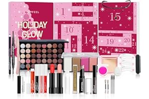 Dynaeuty Calendario dell'Avvento 2025, 24 sorprese natalizie tra trucchi e cosmetici, Calendario Per Il Conto Alla Rovescia Di Natale Per La Bellezza(C)