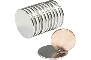 ‎MAGNET-KAUF Neodym Magnet N52 Scheibe - Super Flache Magnetscheibe 20mm Durchmesser - 20x1mm Neodym Magnete Runde Scheiben [10 Stück]