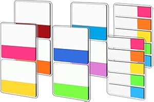 360Pcs Sticky Index Tabs Flags Set, FANDAMEI 160Pcs Filing Tabs & 200Pcs Mini Sticky Flags for Office School, PageMarkers Tape Flags Classify Files Tabs Flags as Book Tags Stickers Index Markers