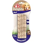 8in1 Delights Beef Twisted Sticks Burgu &Ccedil;ubuklar 10'lu, 55 gr K&ouml;pek &Ouml;d&uuml;l&uuml;