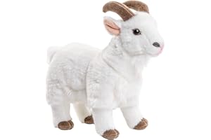 Uni-Toys - Cabra de montaña Blanca - 29 cm (Longitud) - Cabra, Animales Salvajes - Animal de Peluche, Peluche