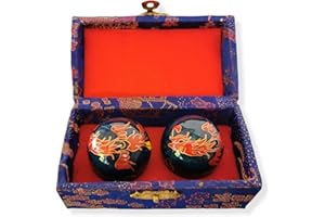 SabelAX Bolas Baoding, Bolas de la Salud, Bolas para ejercicio de Dedos, Mano, Bolas para Alivio del Estres, Meditacion, Relajacion, Antiestres, Feng Shui. (Dragon)