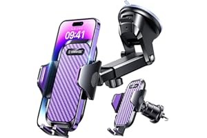 VANMASS Best Support de téléphone de Voiture [Ventouse et Clip améliorés] Support de téléphone Portable Universel Rotatif pour Tableau de Bord, Pare-Brise et Van - Accessoires Automobiles pour iPhone