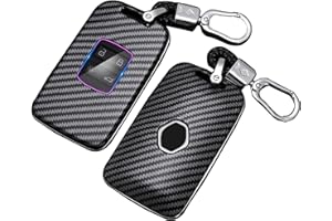 SILUOHAKE Carcasa para llave Renault de fibra de carbono carcasa de llave de coche para Renault Koleos Kadjar Megane Captur Espace 4 botón funda cubre llave