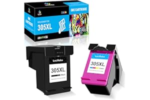 LeciRoba 305 XL zamiennik do drukarek hp 305 XL do HP Deskjet 2710 2720 2724, DeskJet Plus: 4110 4120 4158; Envy Serie 6010 6020 6030 6032, Envy Pro Serie 6420 6432 647 5 (1-S-1 czarny, 1-kolorowy)