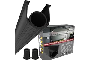 BOWSEN Garage Door Bottom Seal Weatherproofing Threshold Buffering Replacement Black 1/4 Inch T-End,10ft Long