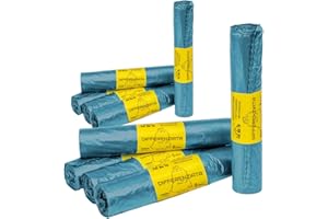 Leonardo Fai Da Te - sacchi pattumiera 70x110 100 sacchetti, sacchi CELESTE robusti - sacchi spazzatura - 100% plastica riciclabile - 100% made in italy