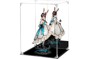 FHMIDIC Vitrine en acrylique transparent avec dos miroir, résistante à la poussière, verre alternatif pour objets de collection, figurines, Lego, modèles, jouets (30 x 30 x 40 cm)