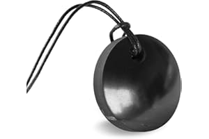 Karelian Heritage Collar de piedra de Shungite | Colgante redondo de Shungite | Auténtica joyería de Shungite | Collar de protección de Shungite | Collar curativo de cristal para meditación