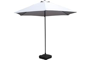 Schallen 2.7M Sturdy Straight UV50 Sun Umbrella Parasol for Outdoor, Garden and Patio
