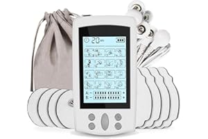 YUCEN TENS Machine Muscle Massager for Pain Relief with Dual Channel 16 Modes and 8 Pads