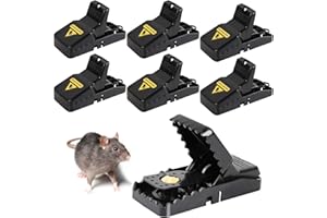 Aoligei Mausefalle, 6 Stück Profi-MäUsefalle, Leistungsstark, einfach zu bedienen, effizient, schnell tötend, Wiederverwendbar In Haus Und Garten(Modell 1)