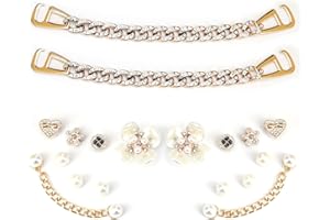 TWOBUD 18 Pcs Shoe Charms for Flower Croc Charms Decoration for Women Beach Bags Metal Fashion Crystal Rhinestone Shining Bling Clog Sandals Accessories Birthday Party Favor Gift for Children Kids Girls