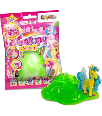 CRAZE Magic Slime, Sticky Hand Pack of 12 - Folding Hand for Children XXL, 12 x Slick Hands in Slime Kids with Chunky and Glitter, Super Sticky and Stretchy