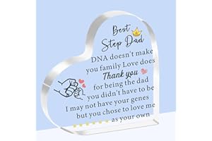 SDOFY Step Dad Gifts Acrylic Plaque Gifts for Step Dad Fathers Day Birthday Christmas Gifts Stepdad Gifts from Daughter Son
