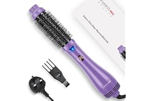 One-Step Hair Dryer Brush, PARWIN PRO BEAUTY Blow Dry Hair Brush, 4 in 1 Hot Brushes for Hair Styling, Drying, Volumizing, Straighten, Negative Ion Care Hot Air Brush, 1000W, Purple