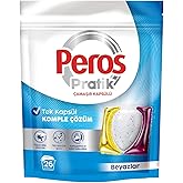 PEROS Pratik Beyazlar 26'lı &Ccedil;amaşır Kaps&uuml;l&uuml;