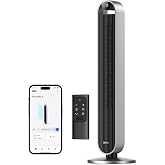 Dreo Akıllı Kule Fan &ndash; 12 Hız & 4 Mod, 25 dB Ultra Sessiz Motor, 8.3 m/s R&uuml;zgar Hızı, 120&deg; Salınım, Zamanlayıcı, Uzaktan Kuma