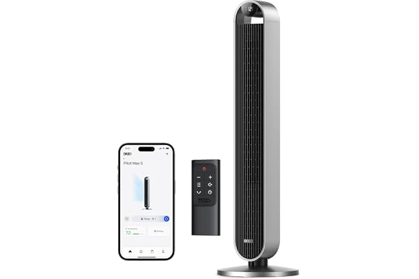 Dreo Torenventilator sätter Afstandsbediening van 106 cm, 1–12 uur timer, 36W Stille Staande Ventilator sätter oscillati 120 Graden, 12 Snelheden, 4 Modi, Mobiele Ventilator för Huis Desktop