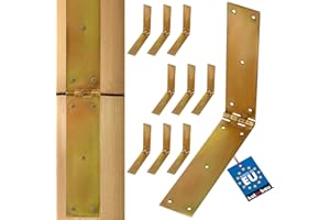 KOTARBAU® Kistenband 10 St. Scharnier Gerollte Tischband Möbelscharnier Gelb Verzinkt Torband Möbelband Türscharnier 2 Flügel Top-Qualität 400 x 50 mm