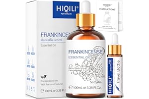 HIQILI Frankincense Essential Oil,100% Pure & Natural Frankincense Oil for Skin, Face, Diffuser Meditate, Aromatherapy, Relax - 100ml