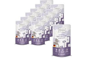 MjAMjAM - Mokra karma Premium dla kotów - Quetschie - DUO z soczystym kurczakiem i królikiem z dynią na parze, 12-pak (12 x 125g), bezzbożowa z dodatkowym mięsem