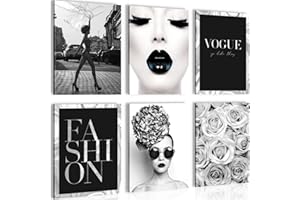 NOVART Cuadros Belleza - Cuelgue su cuadro al instante - Elegante, no necesita marco - Girl Room Adolescente - En Blanco Y Negro - N015565a