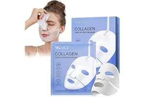 JCZQDRPC Bio Collagen Mask, Collagen Maske, 6 Stück Kollagen Maske, kollagen maske overnight, Reduziert feine Linien und Falten, Bio Collagen Mask Overnight, Moisturising Overnight Face Masks & Face Cures