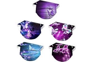 QERSH 50 Stück Erwachsene Mundschutz Einweg 3-lagig Cartoon Motiv Bunt 3D Druck Multifunktionstuch Bandana Atmungsaktiv Mund-Tuch Halstuch Schals Staubdicht Atmungsaktiv für Herren Damen