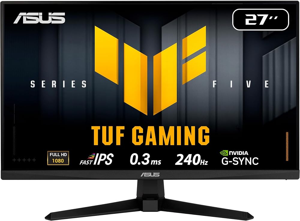 ASUS TUF Gaming VG279QM5A 27 İnç 1080p 240Hz Fast IPS Gaming Monitör | ELMB Sync, 0.3ms, %99 sRGB, Gaming AI, G-SYNC Compatible, DisplayWidget Center