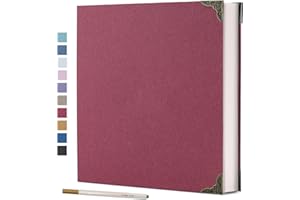 Vienrose Album Fotografico Autoadesivo 40 Pagine Copertina Rigida con Set di Album Foto Fai Da Te 3 Anelli Album di Carta per Coppie Amico Bambino Anniversario Regalo di Nozze