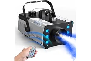 DELIBANG Fog Machine, 1200W Smoke Machine with 6 LED Lights, Wireless Remote Control for Halloween Parties, Decoration, Holiday Events, Wedding and Christmas