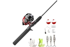 Zebco 202 Spincast Reel and Fishing Rod Combo, 5-Foot 6-Inch 2-Piece Fishing Pole, Size 30 Reel, Right-Hand Retrieve, Pre-Spooled with 10-Pound Zebco Line