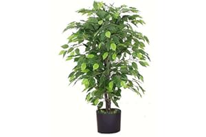 Leaf Árbol de ficus Artificial Realista/Planta, 90 cm, arbusto ficus, AZ-FICUS