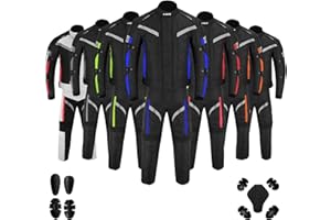LIMA MOTO Mens Motorbike 2 Piece Suit Cordura Motorbike Jacket and Trousers CE armoured Waterproof protective Gear For mens boys Riders
