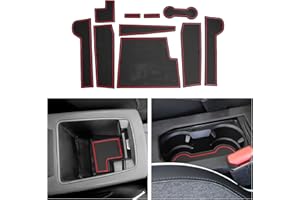 CDEFG Compatible avec Renault Clio 5 2019-2023 2024 Tapis de sol pour console centrale antidérapante en caoutchouc Clio V Accessoires (Rouge, Frein électronique)