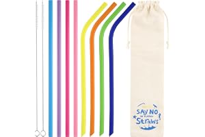 250 cannucce di plastica frullate riutilizzabili / cannucce