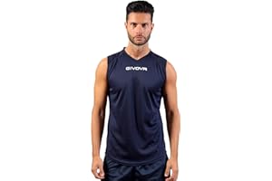 Gicova Shirt Smanicato Givova One Camiseta Sin Mangas, Hombre, Azul, M