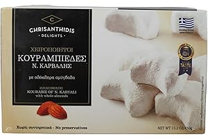 Chrisanthidis Delights Traditionelles griechisches Buttergebäck Kourabie mit Mandeln 430g